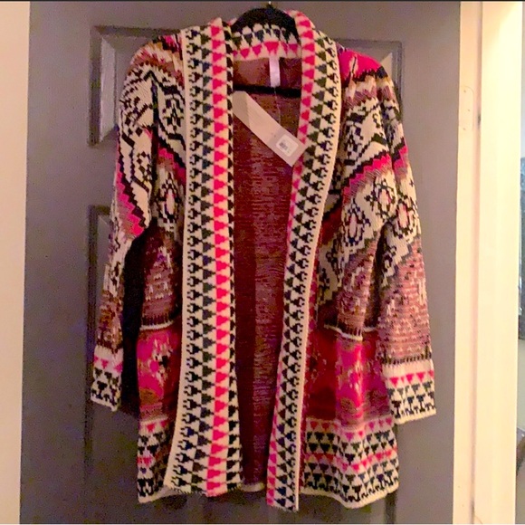 Bright pink Aztec cardigan. Brand new - Picture 1 of 6